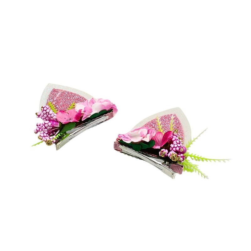 Fashion, accesorii si bijuterii - Copii - Accesorii copii - Accesorii pentru par copii - Set 2 clame Zooky urechiuse sclipicioase - Infinity.ro