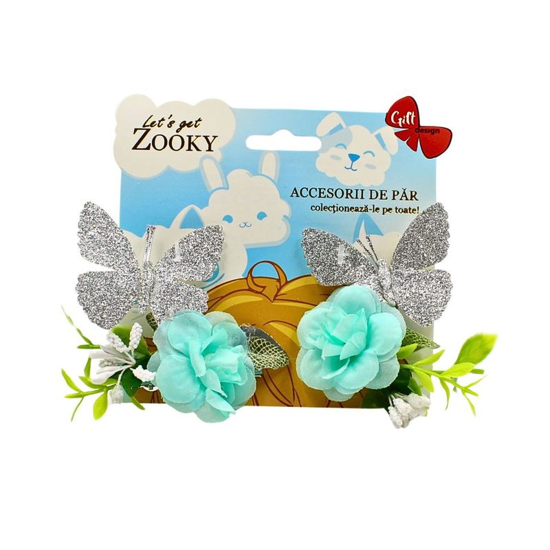 Fashion, accesorii si bijuterii - Copii - Accesorii copii - Accesorii pentru par copii - Set 2 clame Zooky fluturasi sclipiciosi - Infinity.ro