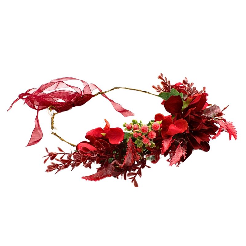 Fashion, accesorii si bijuterii - Copii - Accesorii copii - Accesorii pentru par copii - Coronita pentru par reglabila model trandafiri rosii - Infinity.ro