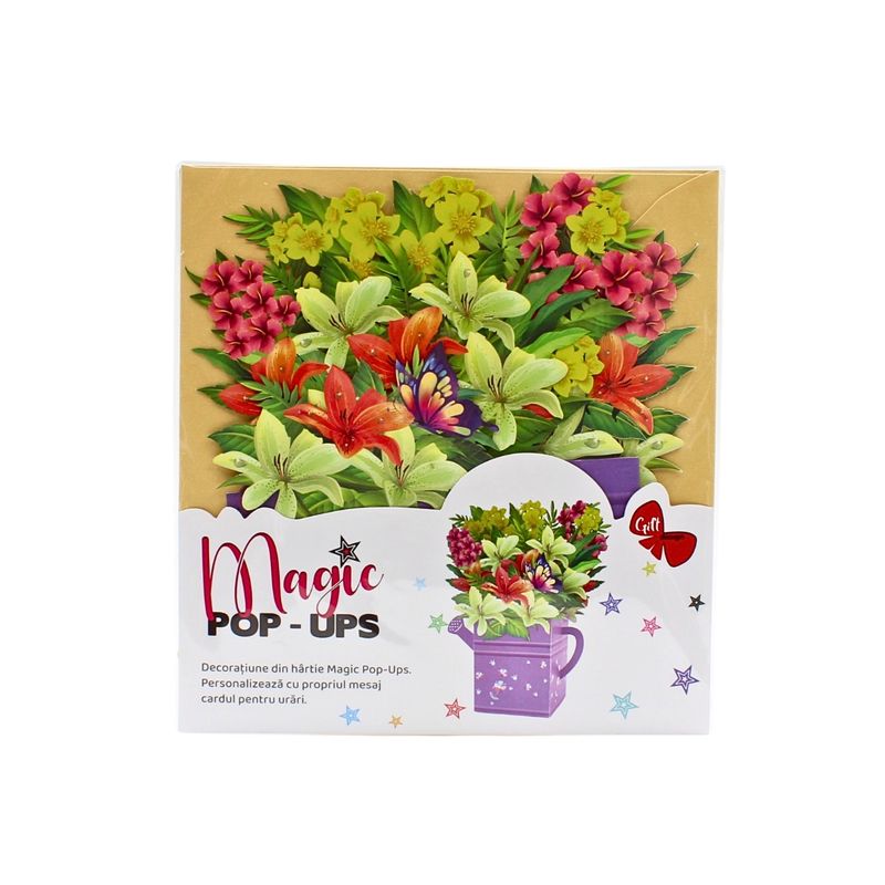 Market - Cadouri - Felicitari - Decoratiune din hartie Magic Pop-Ups Stropitoare mov - Infinity.ro