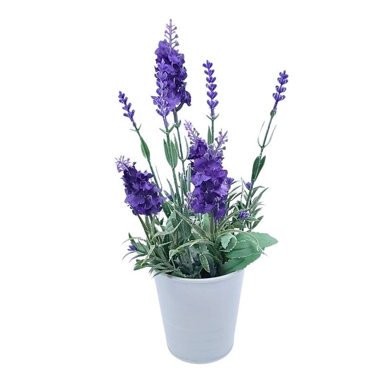 Casa si Gradina - Decoratiuni - Obiecte decorative - Plante artificiale - Lavanda artificiala in ghiveci, 28x9 cm, mov - Infinity.ro