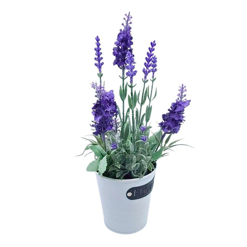 Casa si Gradina - Decoratiuni - Obiecte decorative - Plante artificiale - Lavanda artificiala in ghiveci, 28x9 cm, mov - Infinity.ro