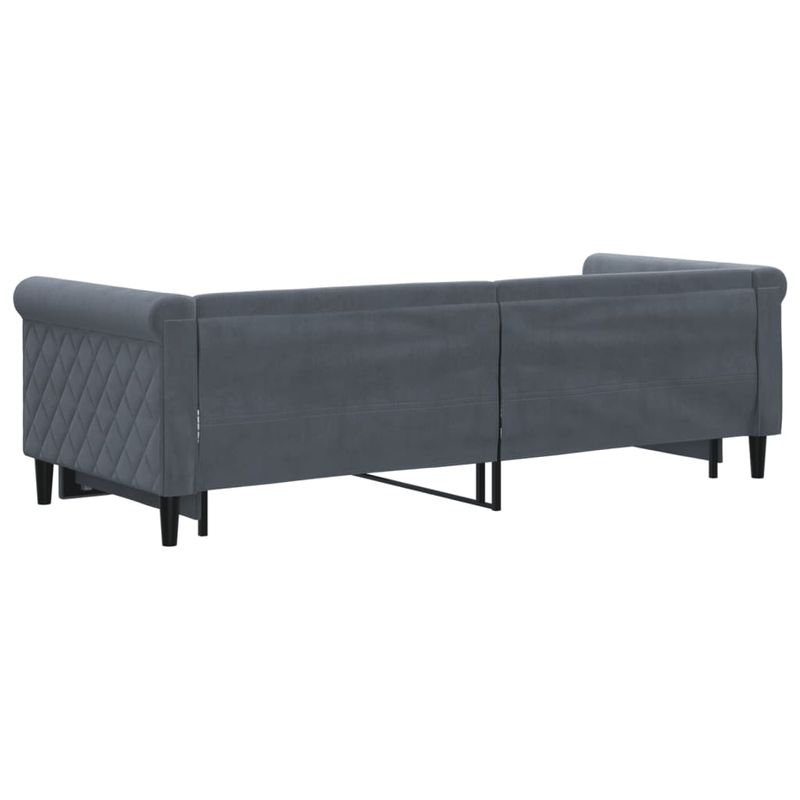 Casa si Gradina - Mobilier - Paturi si accesorii - Paturi - Pat de zi cu extensie, gri inchis, 80x200 cm, catifea - Infinity.ro