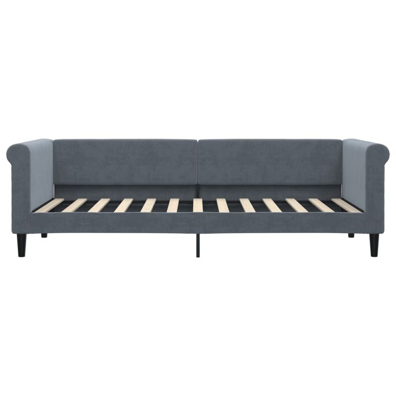 Casa si Gradina - Mobilier - Paturi si accesorii - Paturi - Pat de zi cu extensie, gri inchis, 80x200 cm, catifea - Infinity.ro