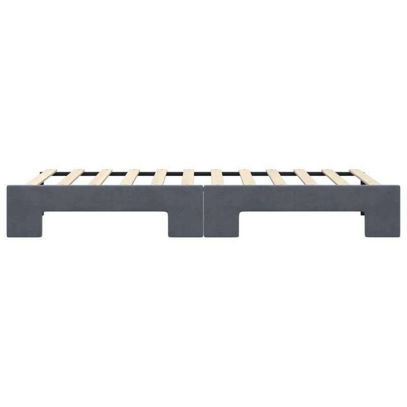 Casa si Gradina - Mobilier - Paturi si accesorii - Paturi - Pat de zi cu extensie, gri inchis, 80x200 cm, catifea - Infinity.ro