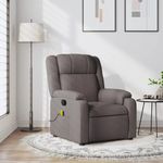 Ingrijire personala si Cosmetice - Sanatate si wellness - Articole wellness - Fotolii de masaj - Fotoliu de masaj rabatabil, gri taupe, material textil - Infinity.ro