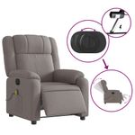 Ingrijire personala si Cosmetice - Sanatate si wellness - Articole wellness - Fotolii de masaj - Fotoliu electric de masaj rabatabil, gri taupe, textil - Infinity.ro