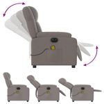 Ingrijire personala si Cosmetice - Sanatate si wellness - Articole wellness - Fotolii de masaj - Fotoliu electric de masaj rabatabil, gri taupe, textil - Infinity.ro