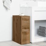 Casa si Gradina - Mobilier - Dulapuri si sifoniere - Dulapuri - Dulap de baie ingust cu roti, stejar artizanal, lemn prelucrat - Infinity.ro