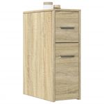 Casa si Gradina - Mobilier - Dulapuri si sifoniere - Dulapuri - Dulap de baie ingust cu roti, stejar sonoma, lemn prelucrat - Infinity.ro