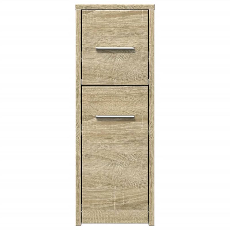 Casa si Gradina - Mobilier - Dulapuri si sifoniere - Dulapuri - Dulap de baie ingust cu roti, stejar sonoma, lemn prelucrat - Infinity.ro