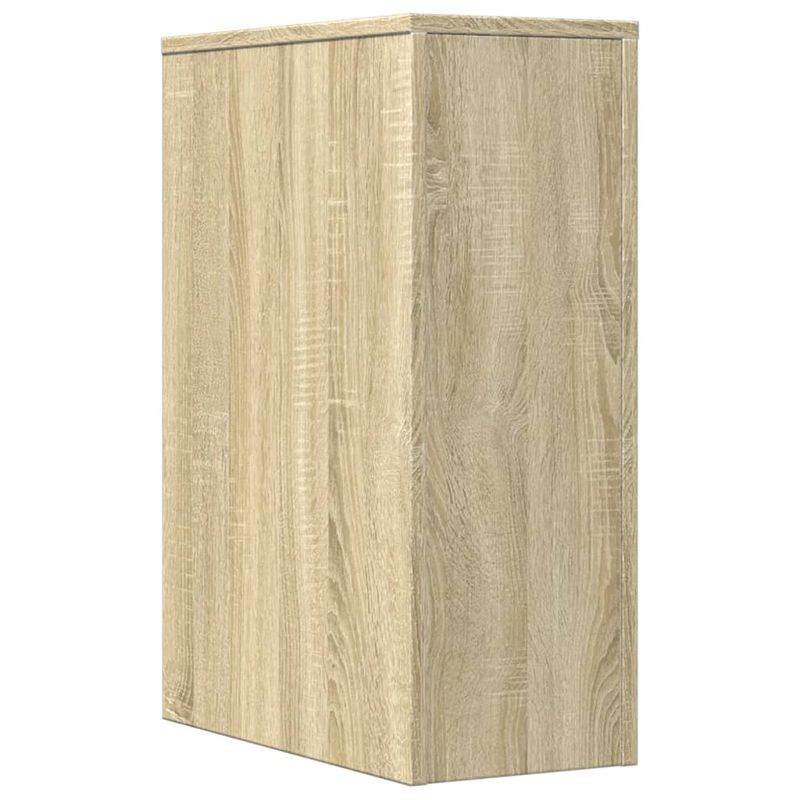 Casa si Gradina - Mobilier - Dulapuri si sifoniere - Dulapuri - Dulap de baie ingust cu roti, stejar sonoma, lemn prelucrat - Infinity.ro