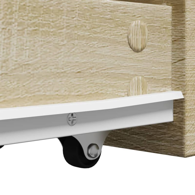 Casa si Gradina - Mobilier - Dulapuri si sifoniere - Dulapuri - Dulap de baie ingust cu roti, stejar sonoma, lemn prelucrat - Infinity.ro