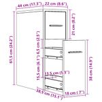Casa si Gradina - Mobilier - Dulapuri si sifoniere - Dulapuri - Dulap de baie ingust cu roti, stejar sonoma, lemn prelucrat - Infinity.ro