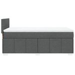 Casa si Gradina - Mobilier - Paturi si accesorii - Paturi - Pat box spring cu saltea, gri inchis, 90x200 cm, textil - Infinity.ro