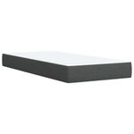 Casa si Gradina - Mobilier - Paturi si accesorii - Paturi - Pat box spring cu saltea, gri inchis, 90x200 cm, textil - Infinity.ro