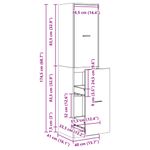 Casa si Gradina - Mobilier - Dulapuri si sifoniere - Dulapuri - Dulap de farmacie, negru, 40x41x174,5 cm, lemn prelucrat - Infinity.ro