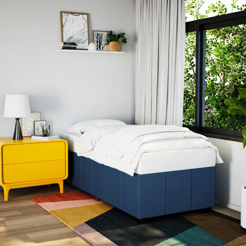 Casa si Gradina - Mobilier - Paturi si accesorii - Paturi - Cadru de pat, albastru, 100 x 200 cm, material textil - Infinity.ro