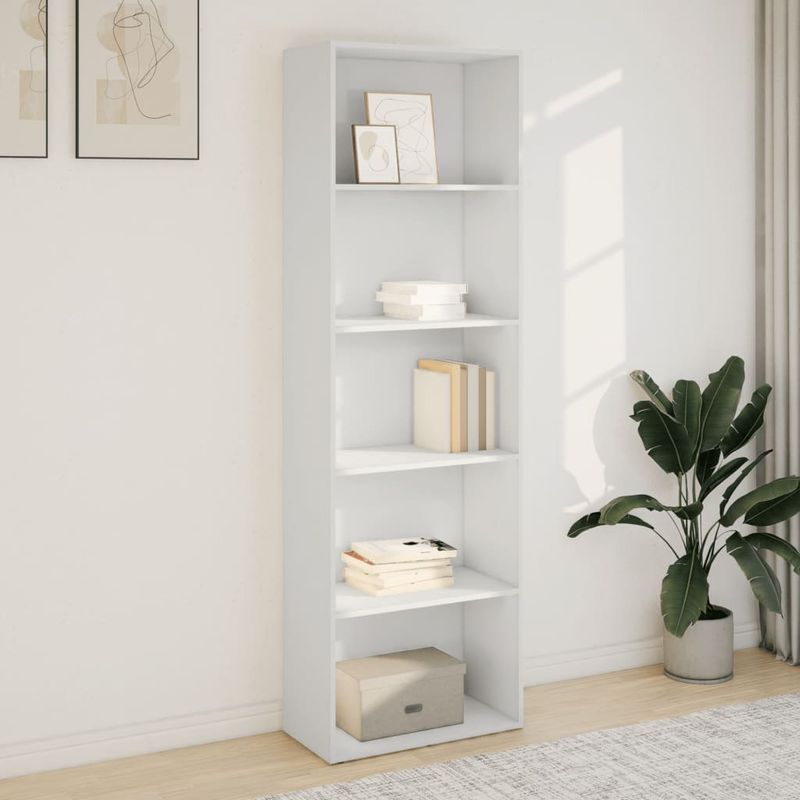 Casa si Gradina - Mobilier - Biblioteci si rafturi - Biblioteci - Biblioteca, alb, 60x30x189 cm, lemn prelucrat - Infinity.ro