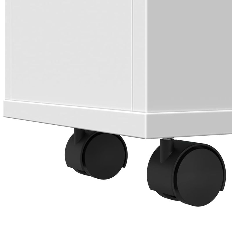 Casa si Gradina - Mobilier - Dulapuri si sifoniere - Dulapuri - Dulap de baie ingust cu roti, alb, lemn prelucrat - Infinity.ro