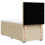 Casa si Gradina - Mobilier - Paturi si accesorii - Paturi - Pat box spring cu saltea, crem, 80x200 cm, textil - Infinity.ro