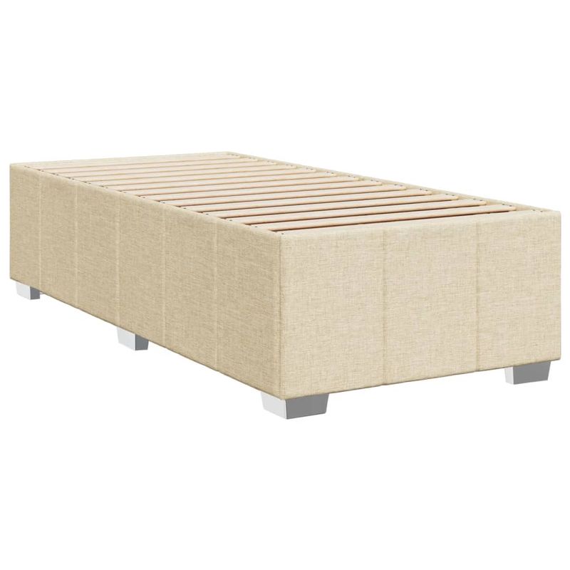 Casa si Gradina - Mobilier - Paturi si accesorii - Paturi - Pat box spring cu saltea, crem, 80x200 cm, textil - Infinity.ro