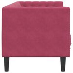Casa si Gradina - Mobilier - Canapele si coltare - Canapele - Canapea Chesterfield cu pernute/3 locuri, rosu vin, catifea - Infinity.ro