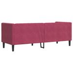 Casa si Gradina - Mobilier - Canapele si coltare - Canapele - Canapea Chesterfield cu pernute/3 locuri, rosu vin, catifea - Infinity.ro