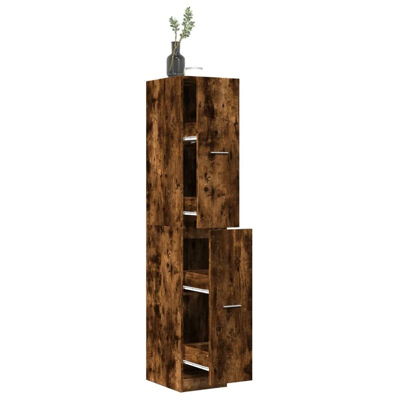 Casa si Gradina - Mobilier - Dulapuri si sifoniere - Dulapuri - Dulap de farmacie stejar fumuriu, 30x41x174,5cm, lemn prelucrat - Infinity.ro