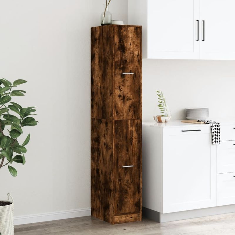 Casa si Gradina - Mobilier - Dulapuri si sifoniere - Dulapuri - Dulap de farmacie stejar fumuriu, 30x41x174,5cm, lemn prelucrat - Infinity.ro