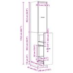 Casa si Gradina - Mobilier - Dulapuri si sifoniere - Dulapuri - Dulap de farmacie stejar fumuriu, 30x41x174,5cm, lemn prelucrat - Infinity.ro