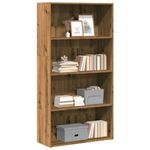 Casa si Gradina - Mobilier - Biblioteci si rafturi - Biblioteci - Biblioteca, stejar artizanal, 80x30x152 cm, lemn prelucrat - Infinity.ro