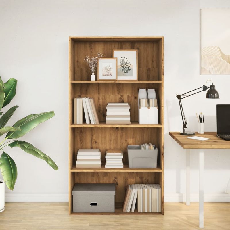 Casa si Gradina - Mobilier - Biblioteci si rafturi - Biblioteci - Biblioteca, stejar artizanal, 80x30x152 cm, lemn prelucrat - Infinity.ro