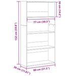 Casa si Gradina - Mobilier - Biblioteci si rafturi - Biblioteci - Biblioteca, stejar artizanal, 80x30x152 cm, lemn prelucrat - Infinity.ro