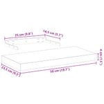 Casa si Gradina - Mobilier - Biblioteci si rafturi - Rafturi - Raft plutitor, 50x23,5x4 cm, lemn prelucrat - Infinity.ro