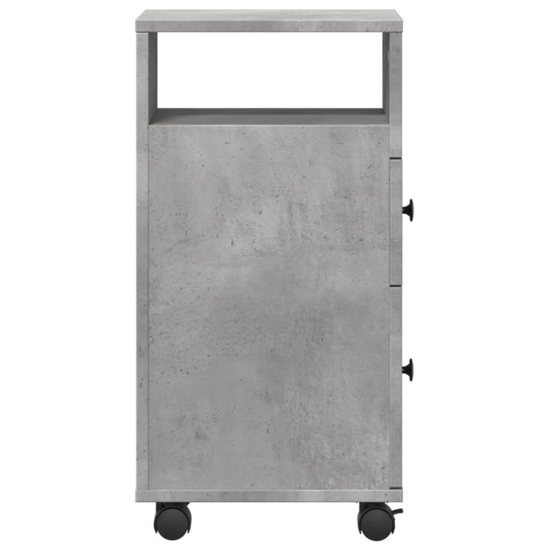Casa si Gradina - Mobilier - Dulapuri si sifoniere - Dulapuri - Dulap de baie ingust cu roti, gri beton, lemn prelucrat - Infinity.ro