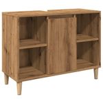 Casa si Gradina - Mobilier - Mobilier baie - Corpuri baie - Dulap pentru baie stejar artizanal, 80x33x60 cm, lemn prelucrat - Infinity.ro