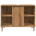 Casa si Gradina - Mobilier - Mobilier baie - Corpuri baie - Dulap pentru baie stejar artizanal, 80x33x60 cm, lemn prelucrat - Infinity.ro