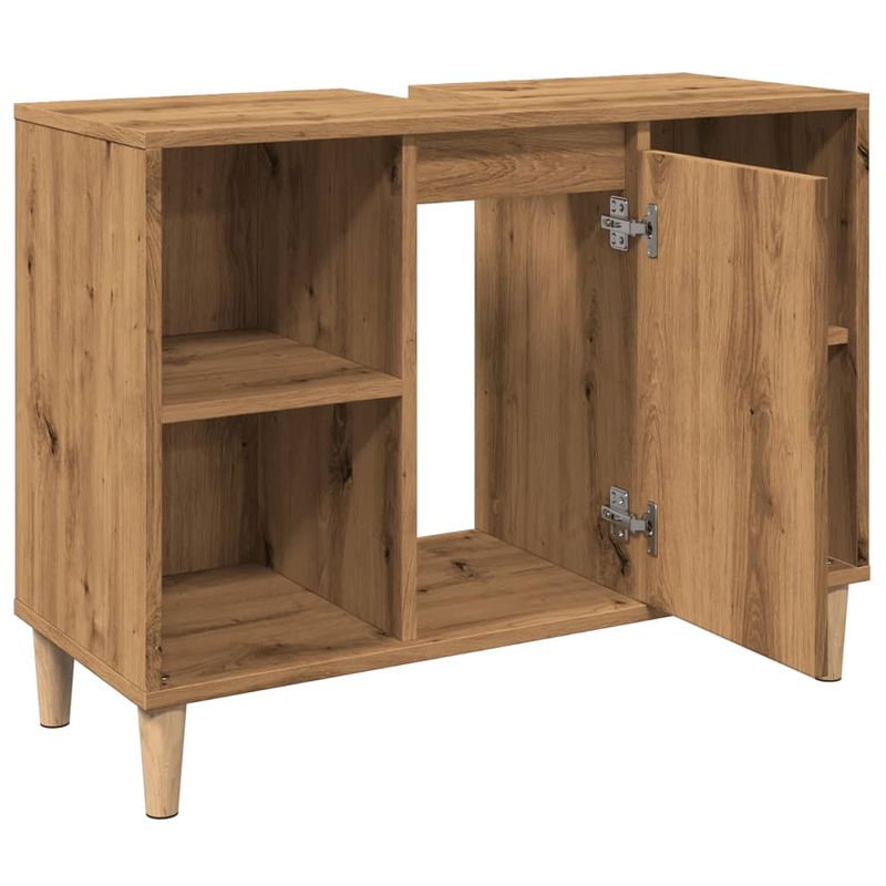 Casa si Gradina - Mobilier - Mobilier baie - Corpuri baie - Dulap pentru baie stejar artizanal, 80x33x60 cm, lemn prelucrat - Infinity.ro