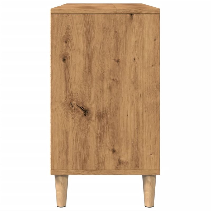 Casa si Gradina - Mobilier - Mobilier baie - Corpuri baie - Dulap pentru baie stejar artizanal, 80x33x60 cm, lemn prelucrat - Infinity.ro