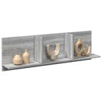 Casa si Gradina - Mobilier - Biblioteci si rafturi - Rafturi - Dulap de perete, gri sonoma, 100x16,5x30 cm, lemn prelucrat - Infinity.ro