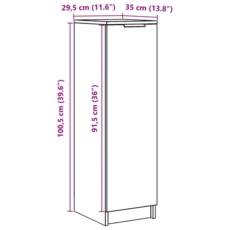 Casa si Gradina - Mobilier - Dulapuri si sifoniere - Dulapuri pantofi - Pantofar, lemn vechi, 29,5x35x100,5 cm, lemn prelucrat - Infinity.ro