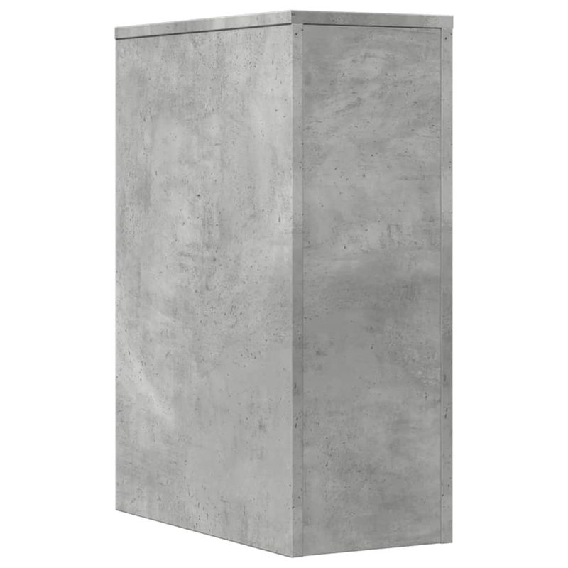 Casa si Gradina - Mobilier - Dulapuri si sifoniere - Dulapuri - Dulap de baie ingust cu roti, gri beton, lemn prelucrat - Infinity.ro