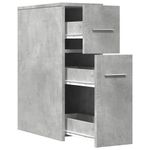 Casa si Gradina - Mobilier - Dulapuri si sifoniere - Dulapuri - Dulap de baie ingust cu roti, gri beton, lemn prelucrat - Infinity.ro