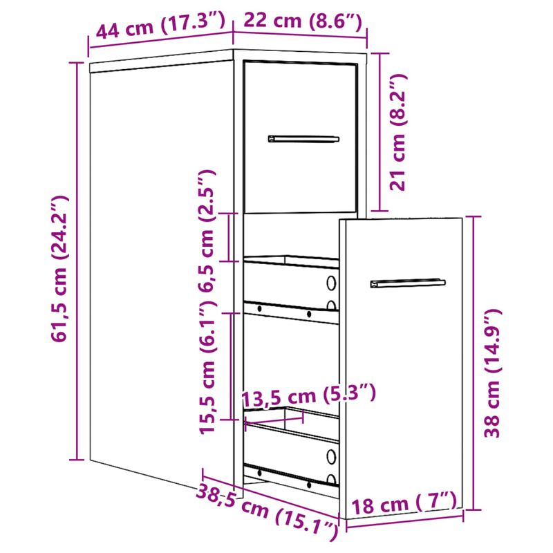 Casa si Gradina - Mobilier - Dulapuri si sifoniere - Dulapuri - Dulap de baie ingust cu roti, gri beton, lemn prelucrat - Infinity.ro