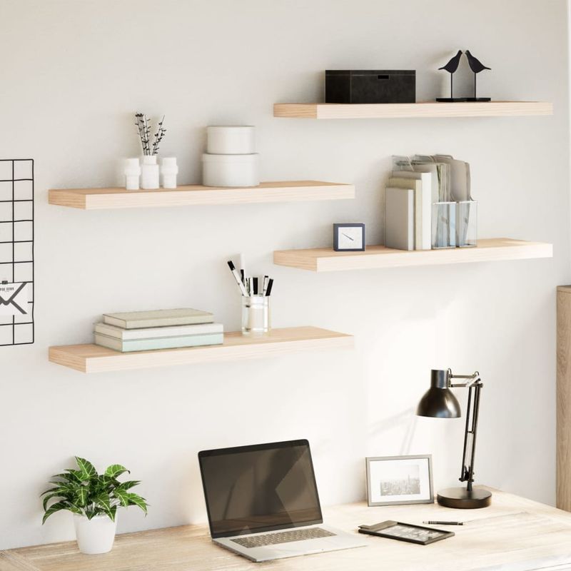 Casa si Gradina - Mobilier - Biblioteci si rafturi - Rafturi - Rafturi plutitoare, 4 buc., 80x23,5x4 cm, lemn prelucrat - Infinity.ro