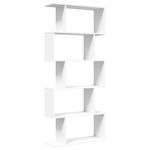 Casa si Gradina - Mobilier - Biblioteci si rafturi - Biblioteci - Biblioteca/separator camera 5 niveluri, alb, 70x24x161 cm, lemn - Infinity.ro