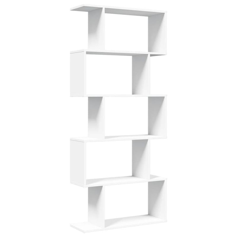 Casa si Gradina - Mobilier - Biblioteci si rafturi - Biblioteci - Biblioteca/separator camera 5 niveluri, alb, 70x24x161 cm, lemn - Infinity.ro