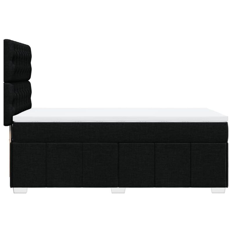 Casa si Gradina - Mobilier - Paturi si accesorii - Paturi - Pat box spring cu saltea, negru, 90x190 cm, textil - Infinity.ro