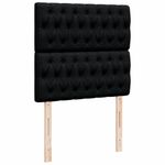 Casa si Gradina - Mobilier - Paturi si accesorii - Paturi - Pat box spring cu saltea, negru, 90x190 cm, textil - Infinity.ro
